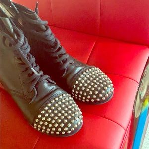 Classic Lace Up Studded Boot
